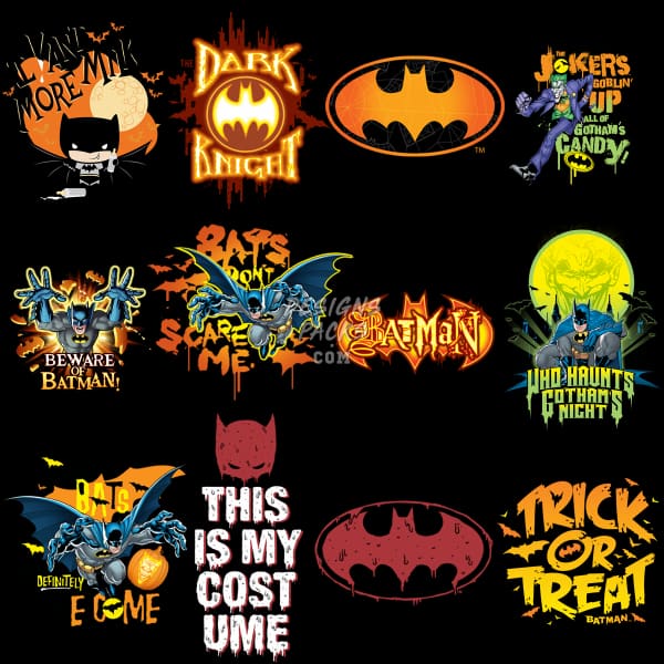 10 Halloween Cartoon Bat Designs Bundle Png