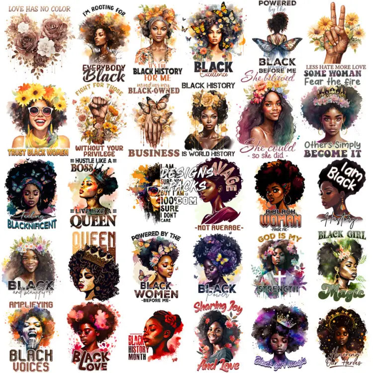 100 Black History Girls Mega Designs Bundle Png