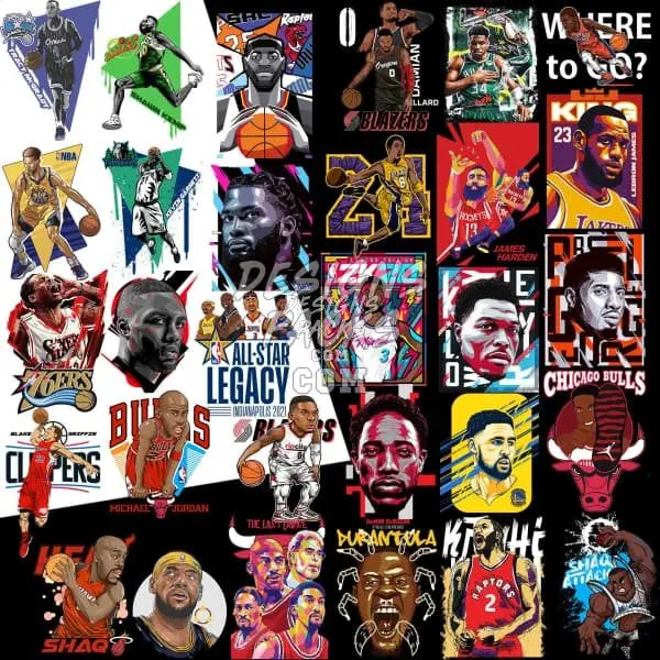150 Basketball Designs Bundle PNG designspacks