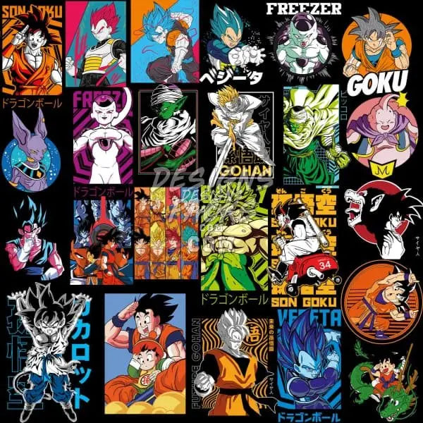 161 Dragon ball Anime Designs Bundle PNG designspacks