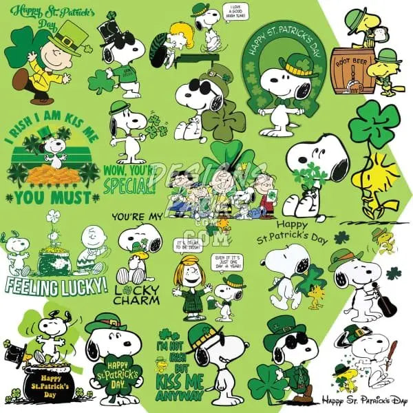 21 Cartoon St. Patricks Day Designs Bundle PNG designspacks