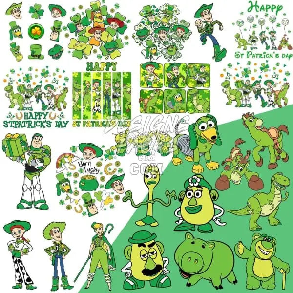 24 Cartoon St. Patricks Day Designs Bundle PNG designspacks