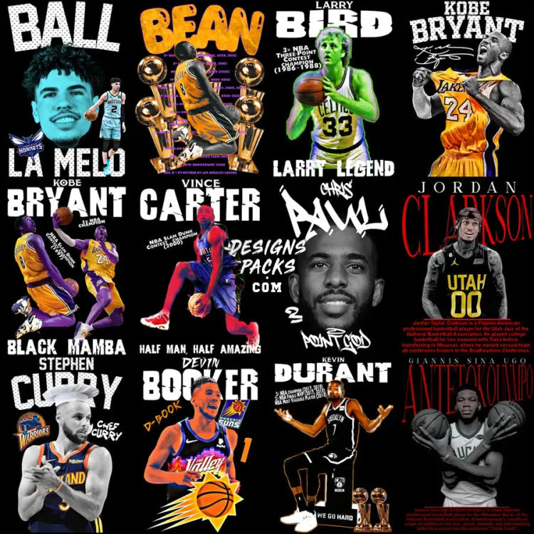 35 Basketball Players Designs Bundle Png