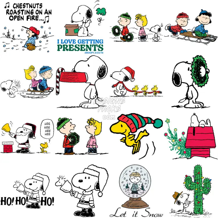 99 Dog Cartoon Christmas Designs Bundle Png