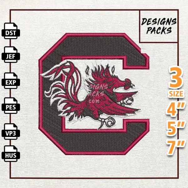 College Football South Carolina Gamecocks Embroidery Design