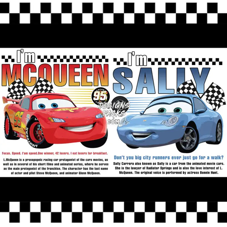 Free Sally X Mcqueen Cars Cartoon Designs Bundle Png