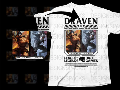League of Legends Draven T-Shirt, The Glorious Executioner Graphic Tee, Gamer Clothing Gift
