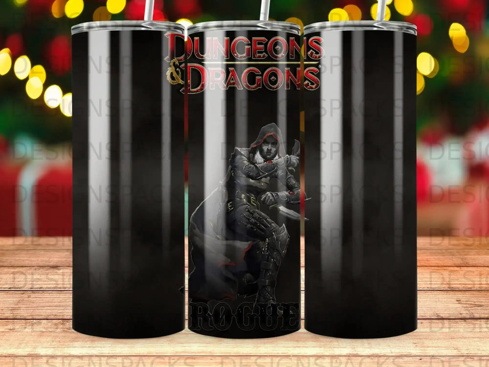 Dungeons & Dragons Rogue tumbler featuring a hooded character.