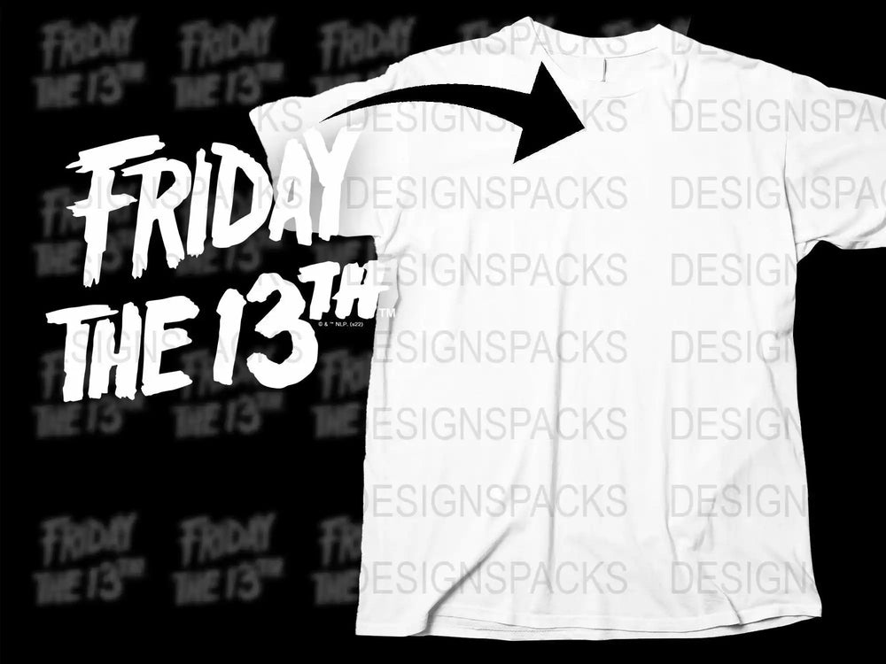 Friday the 13th horror movie t-shirt design for DTF DTG printing