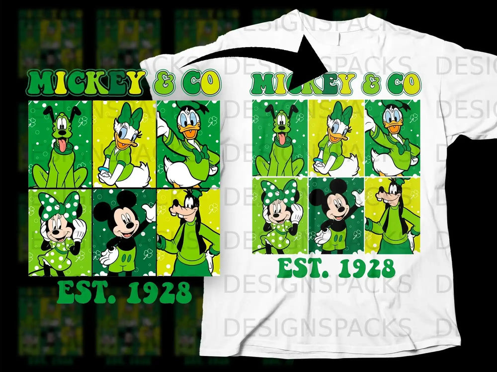 Mickey & Co EST. 1928 Disney Green Shamrocks product type