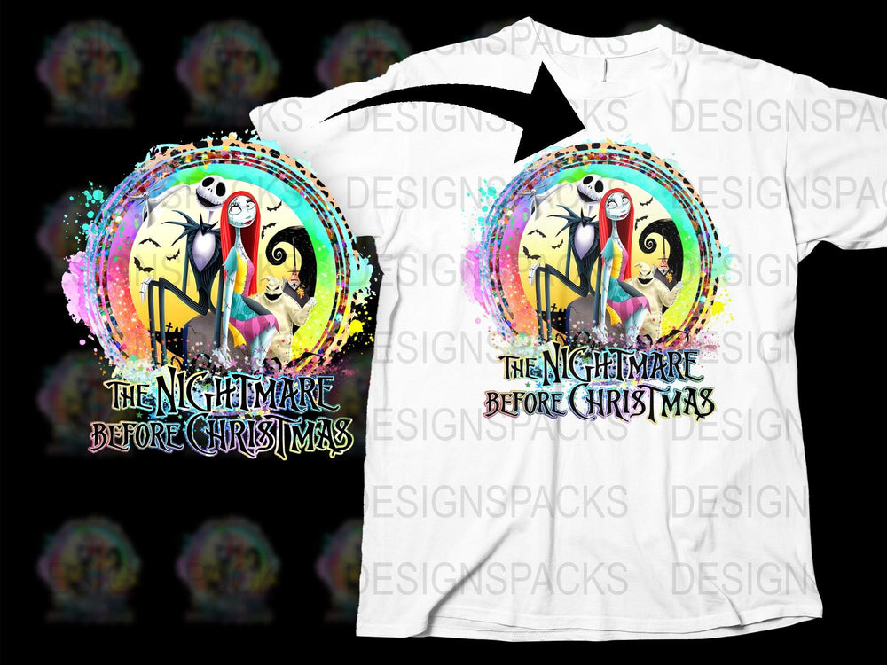 Nightmare Before Christmas T-Shirt, Jack Skellington Graphic Tee, Unisex Halloween Shirt