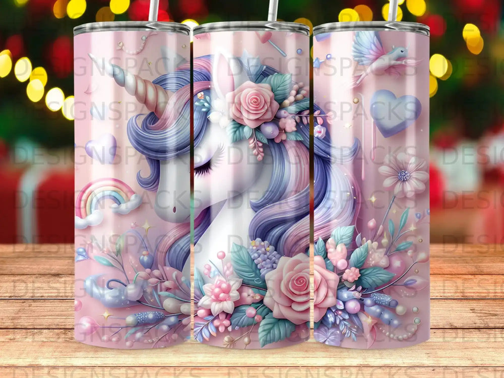 Pastel Unicorn Dreamy Floral Rainbow Heart Sparkle product type