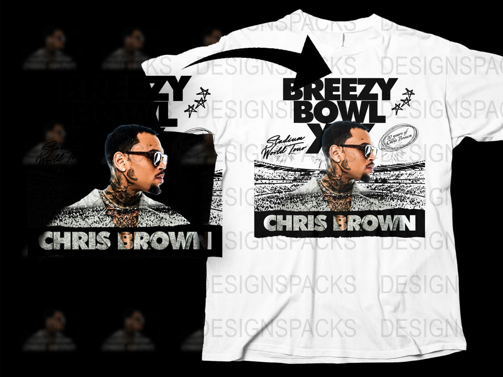 Chris Brown Breezy Bowl Graphic Tee, Celebrity Fan T-Shirt, Music Artist Unisex Shirt