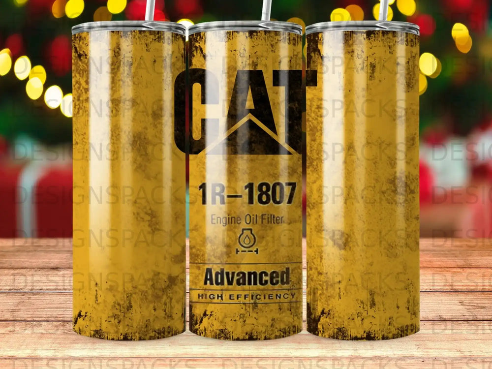 CAT 1R-1807 Engine Oil Filter with Advanced High Efficiency branding.