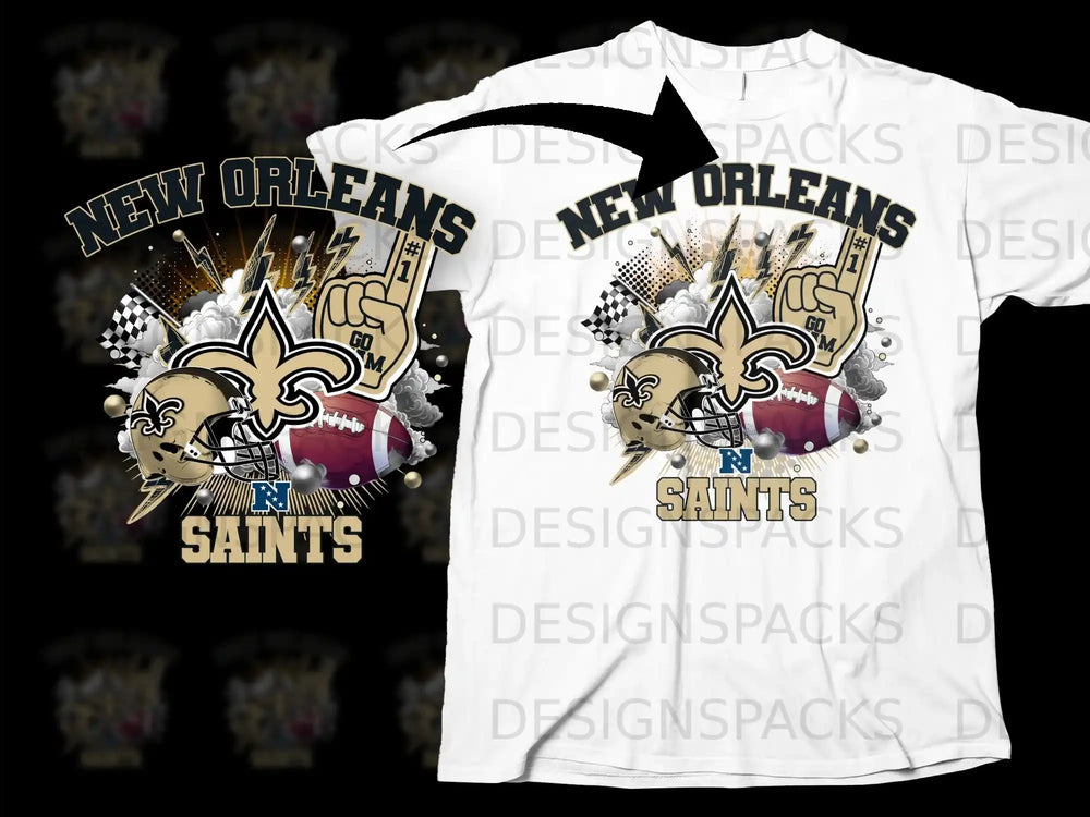 New Orleans Saints Football Team Fan T-shirt