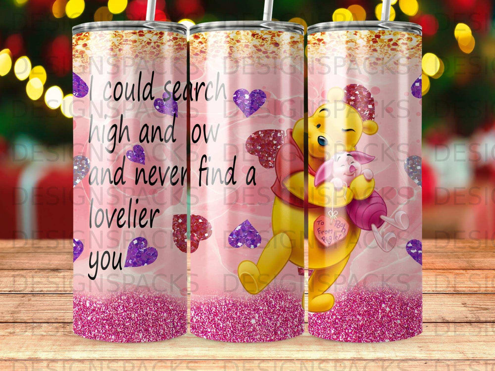 Winnie the Pooh and Piglet with "I could search high and low..." text.