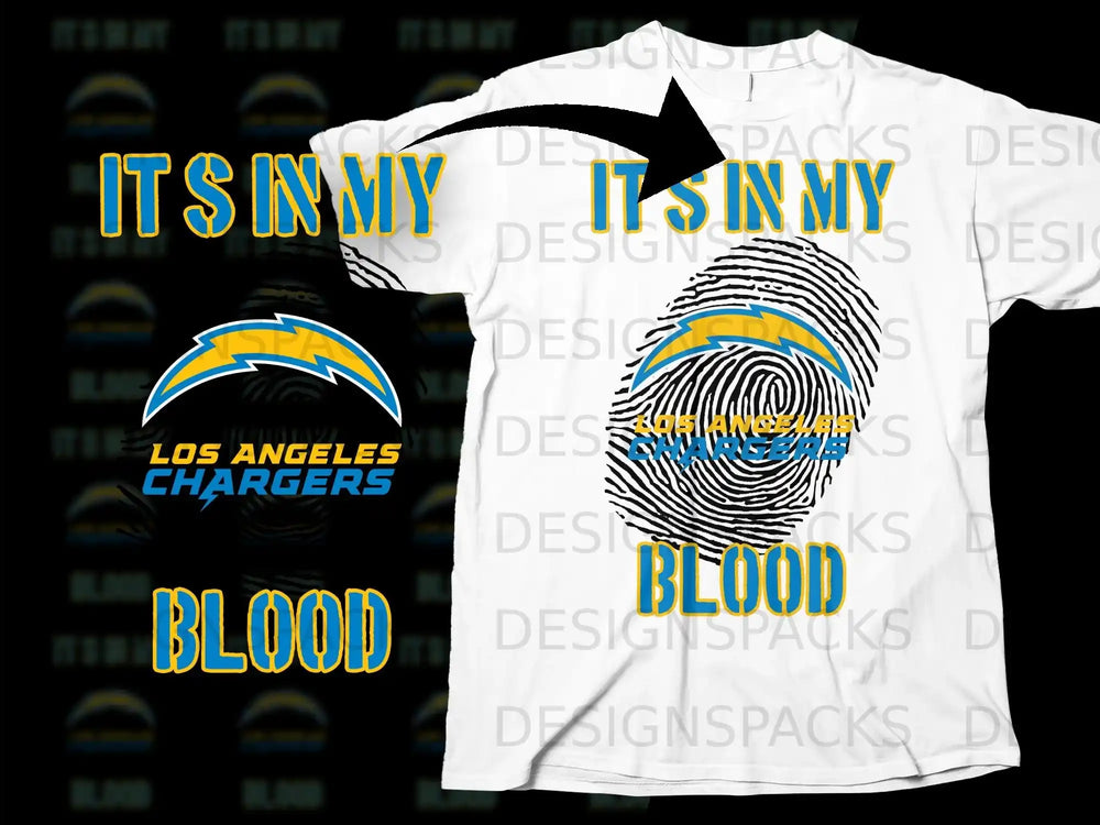 Los Angeles Chargers It's In My Blood T-Shirt