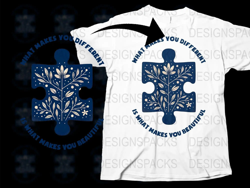 Unique Snowflake Puzzle Piece T-Shirt, Inspirational Quote, Autism Awareness, Unisex Graphic Tee