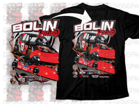 Bolin Racing Graphic T-Shirt, Go-Kart Racing Tee, Red and Black Motorsport Shirt, Racing Fan Apparel, Adult and Youth Sizes Available