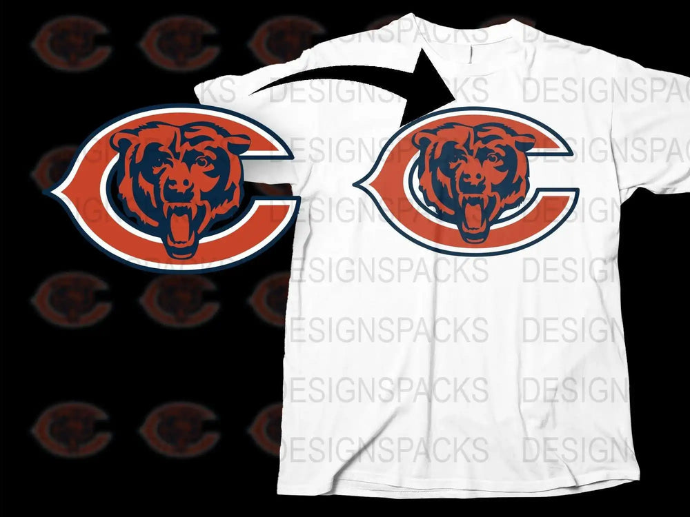 Chicago Bears Inspired T-Shirt, Sports Team Logo Graphic Tee, Unisex Football Shirt Gift