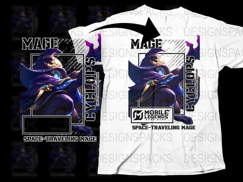 Mobile Legends Cyclops Mage Space-Traveling Theme T-Shirt Gamer Graphic Tee Unisex