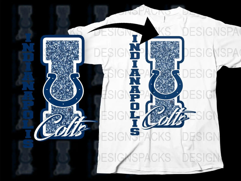 Indianapolis Colts Glitter Design Png Digital Download