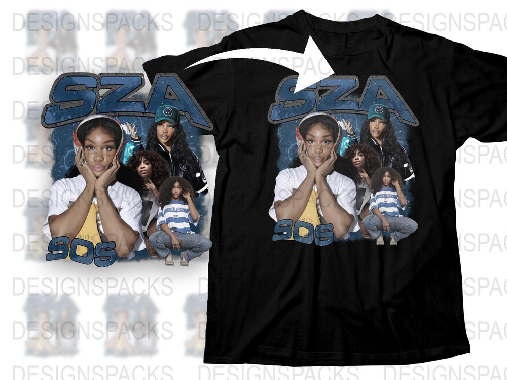SZA SOS Album Cover T-Shirt, Unisex Graphic Tee, Music Merch, Trendy Pop Star Fashion, Fan Apparel