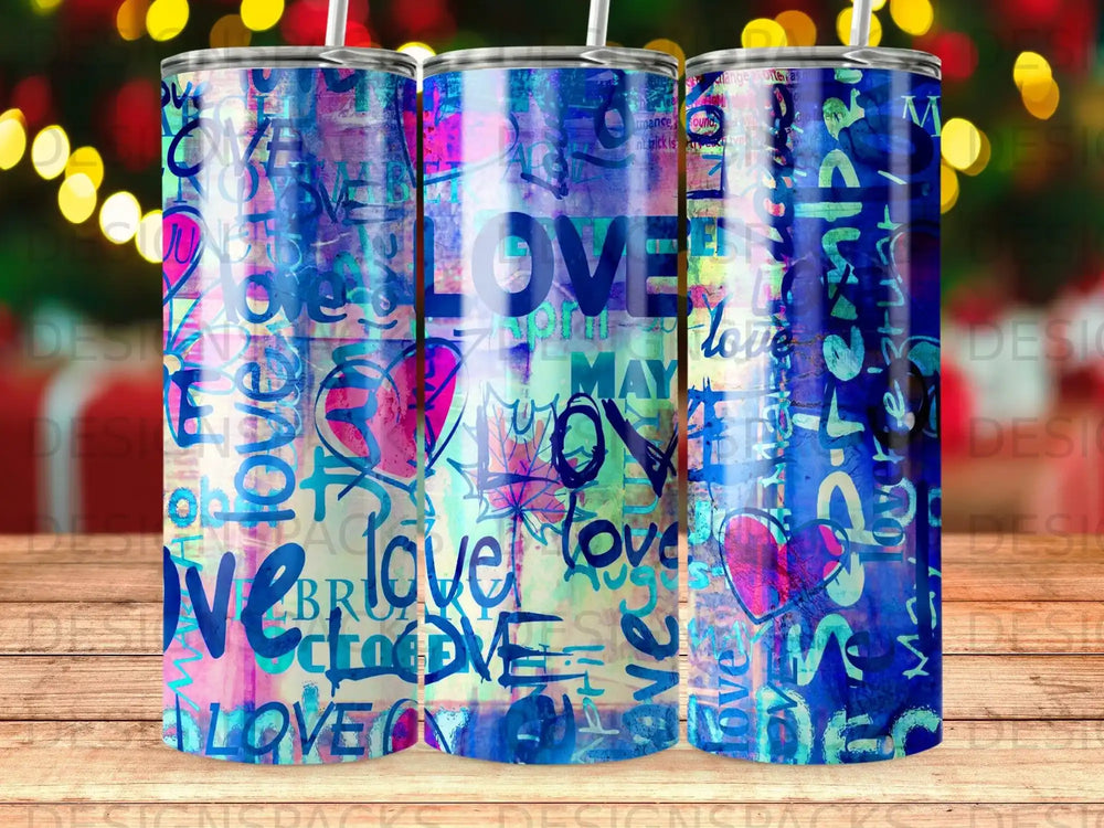 Vibrant graffiti love art months pattern product type