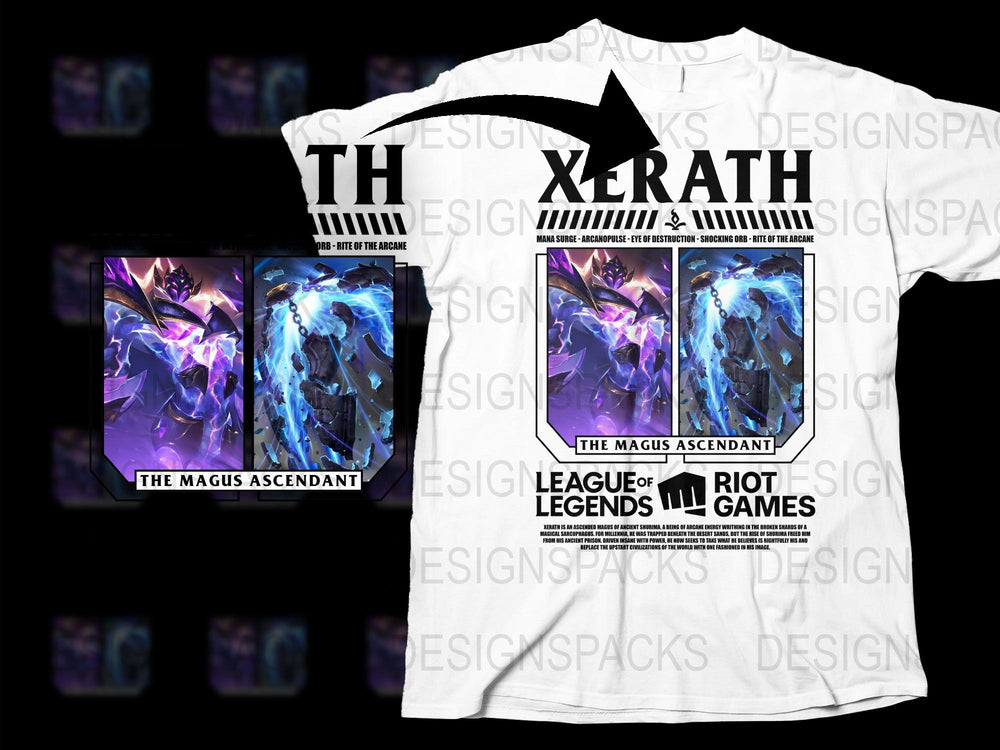 League of Legends Xerath T-Shirt, The Magus Ascendant Graphic Tee, Gamer Clothing, Riot Games Merchandise