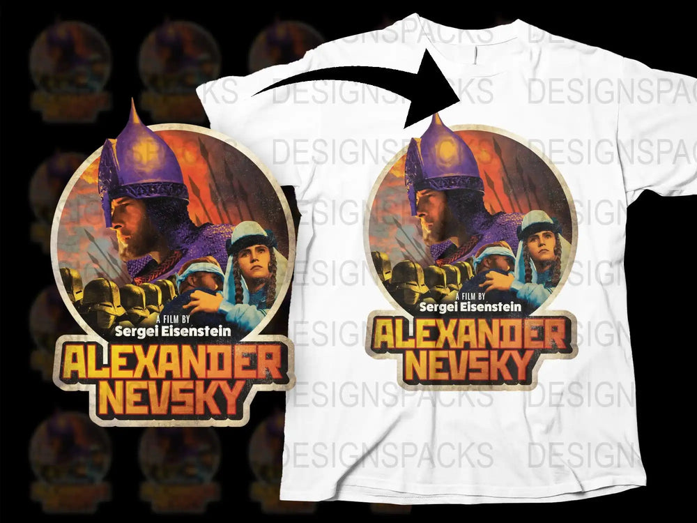 Alexander Nevsky Movie T-Shirt, Sergei Eisenstein Film Graphic Tee, Vintage Poster Design, Unisex Fashion Shirt