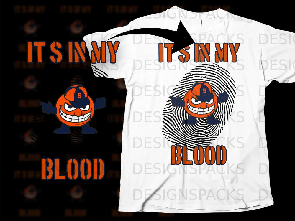 It's In My Blood Funny Character Graphic Shirt