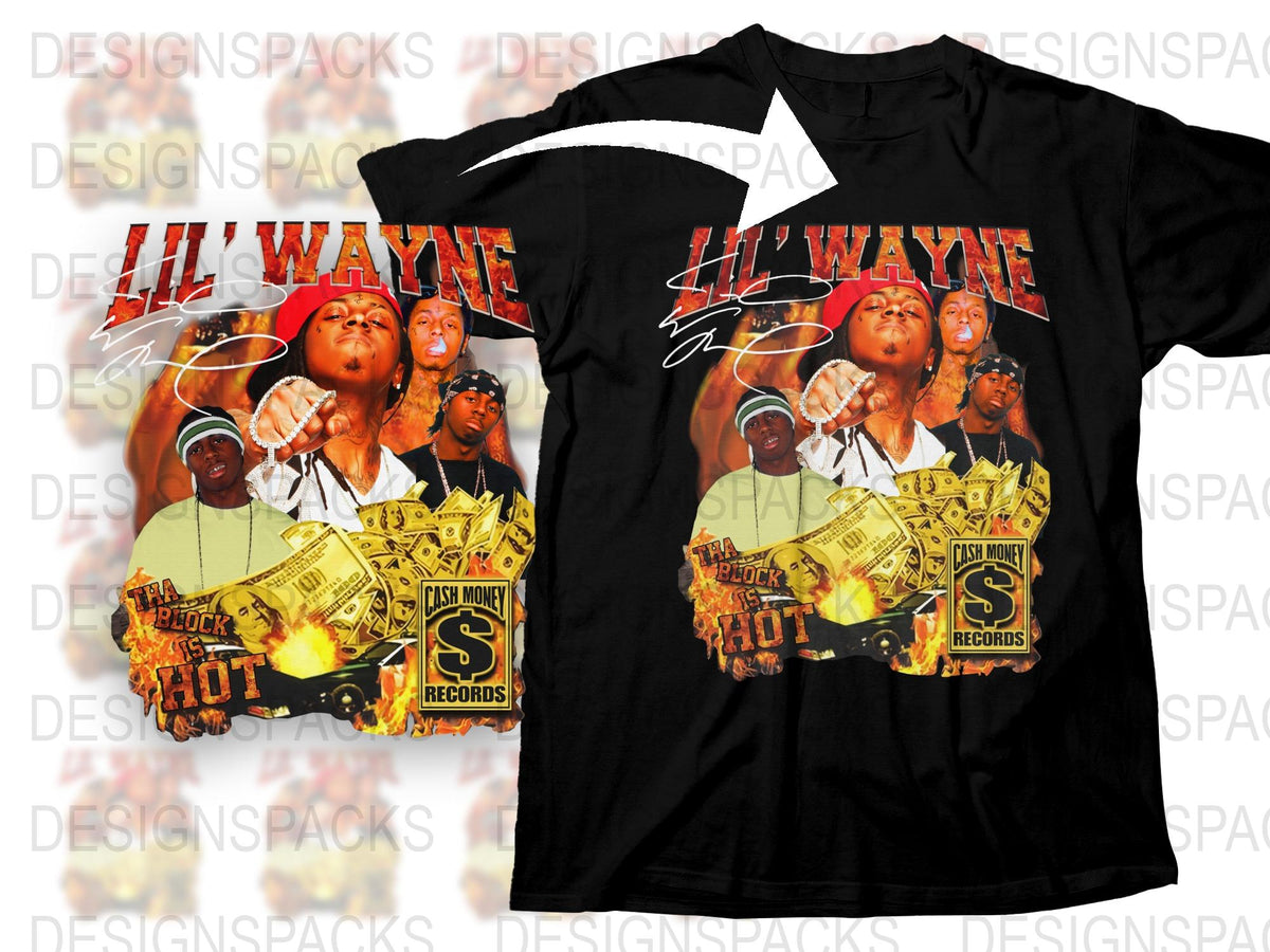 Lil Wayne Graphic T-Shirt, Vintage Hip Hop Tee, Cash Money Records, Men's Fashion, Streetwear Style, Urban Music Apparel