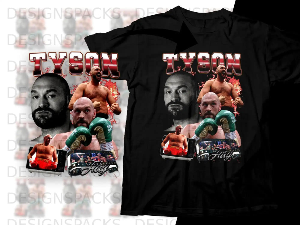 Tyson Fury "Gypsy King" graphic t-shirt design.