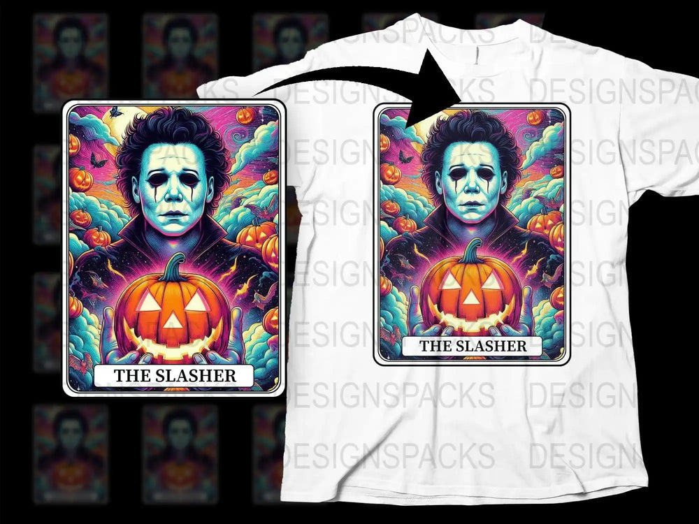 Halloween Michael Myers T-Shirt and Phone Case, Horror Movie Fan Merch, Pumpkin Graphic, Creepy Collectible Outfit and Accessory
