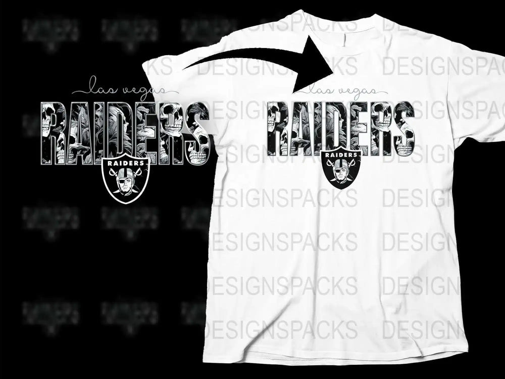 Las Vegas Raiders T-Shirt, Classic Logo Monochrome Design, Sports Fan Apparel, Unisex Football Tee