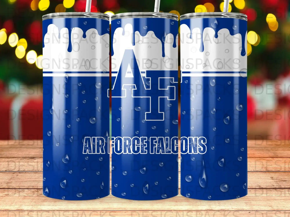 Air Force Falcons AF Blue Dripping Design Tumbler product type