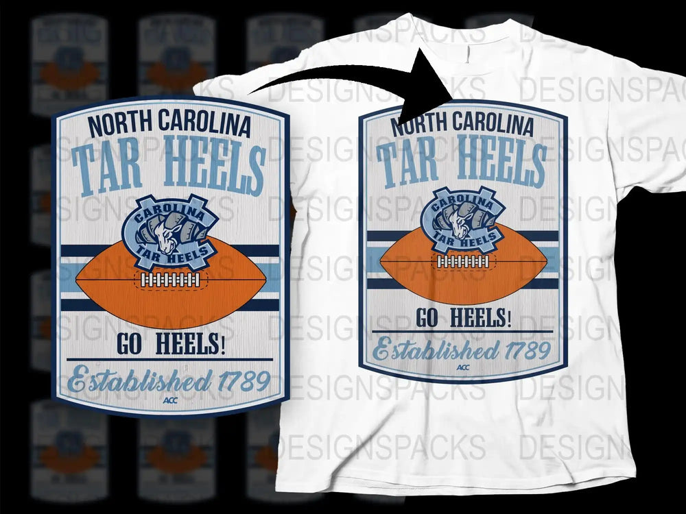 North Carolina Tar Heels Vintage T-Shirt, College Basketball Fan Gear, Retro Graphic Tee, Established 1789 Design