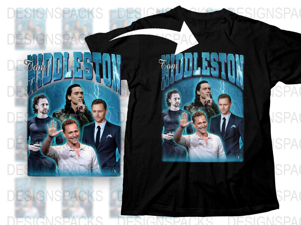 Tom Hiddleston Fan T-Shirt, Loki Actor Collage Graphic Tee, Movie Star Fashion, Unique Celebrity Shirt Gift