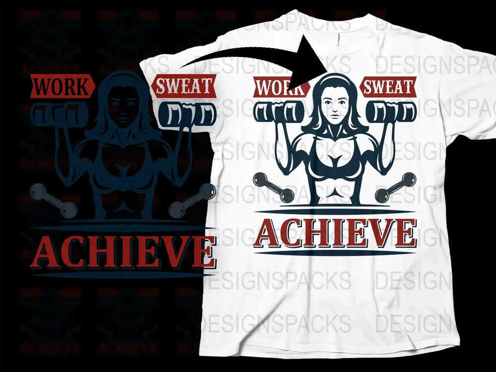 Women's Fitness T-Shirt, Inspirational Workout Motivation Tee, Gym Apparel, Athletic Clothing, Unique Graphic Design Shirt