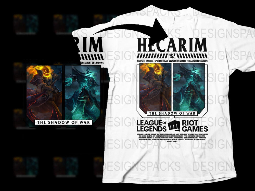 League of Legends Hecarim T-Shirt, Riot Games Merch, Shadow of War Graphic Tee
