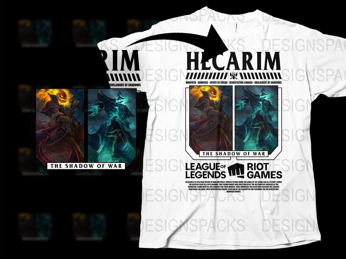 League of Legends Hecarim T-Shirt, Riot Games Merch, Shadow of War Graphic Tee