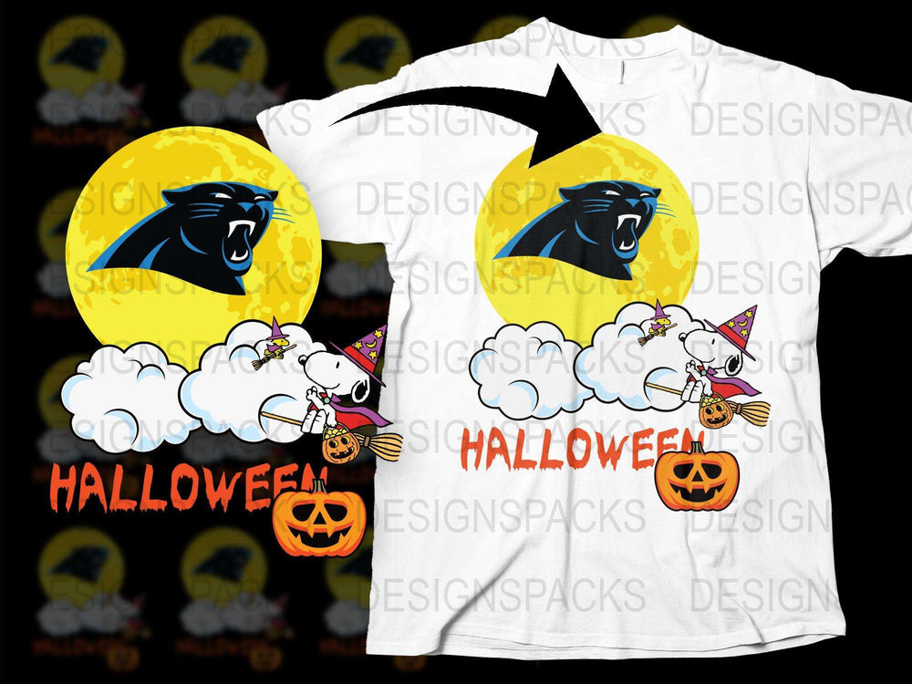 Halloween Themed T-Shirt Featuring Snoopy and Woodstock, Cartoon Pumpkin Graphic Tee for All Ages