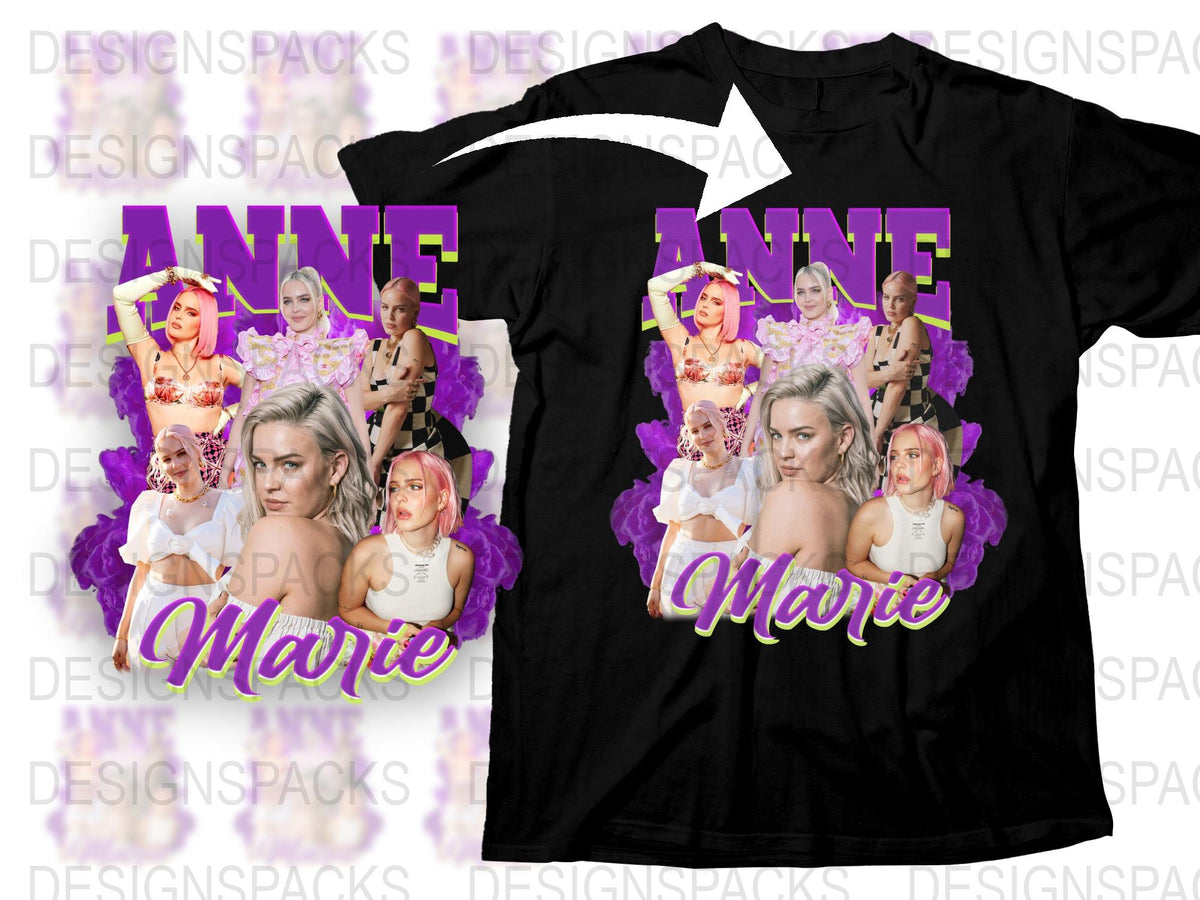 Anne Marie Fan T-Shirt, Colorful Pop Art Style Tee, Music Celebrity Graphic Shirt, Bold Fashion Top
