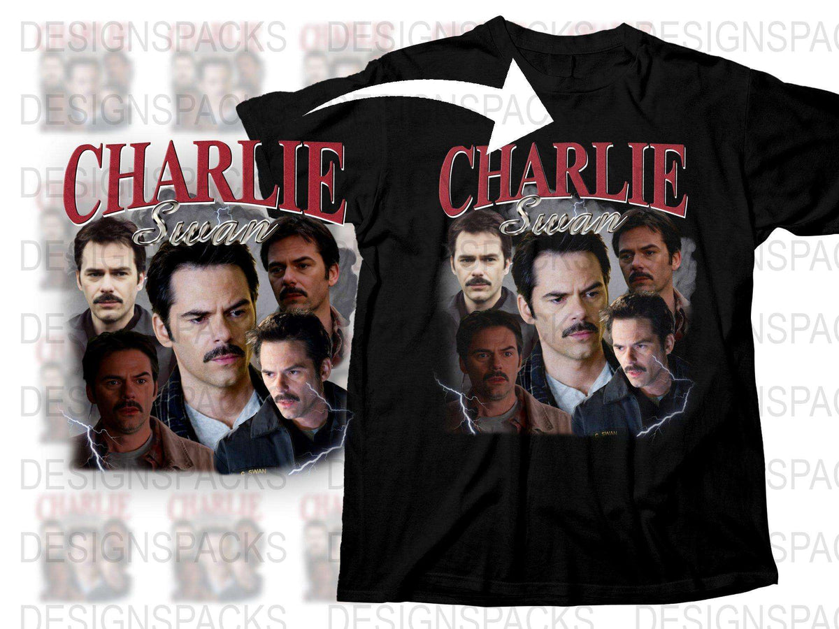 Charlie Scream Graphic T-Shirt, Vintage Movie Inspired, Black Tee, Multiple Faces, Men's Fashion, Unique Design, Comfort Fit