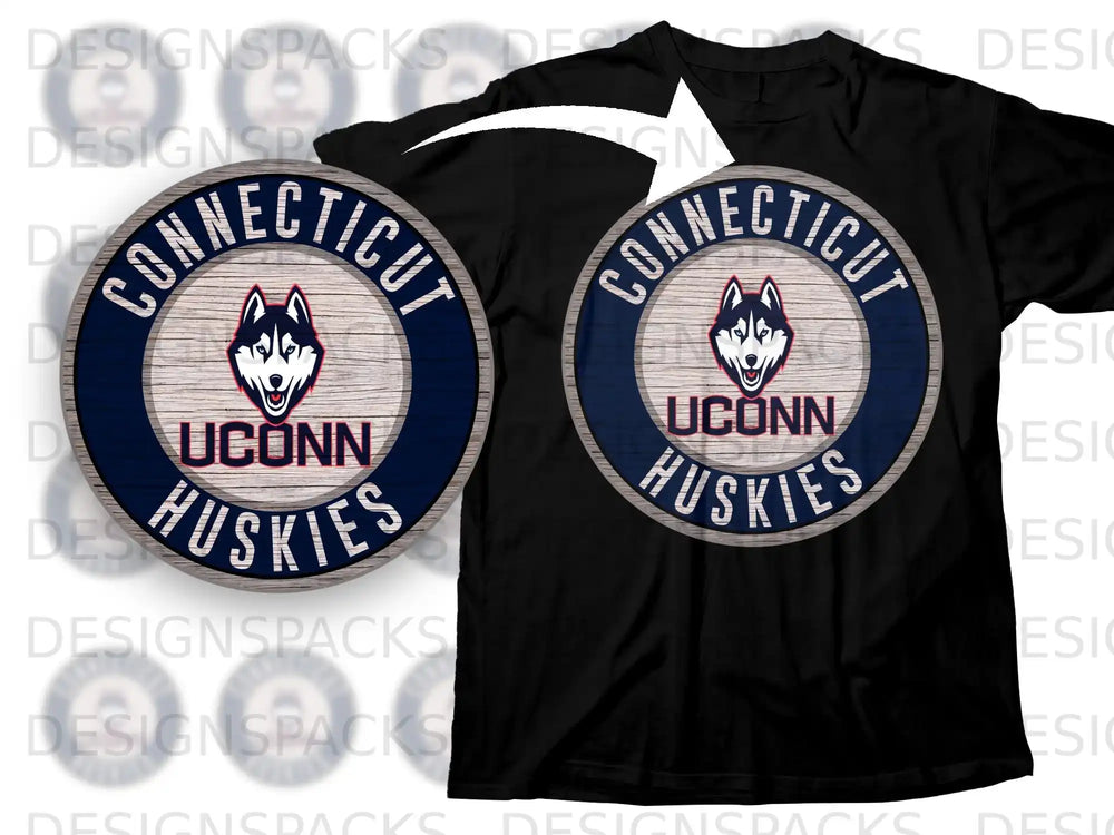 Connecticut Huskies UCONN Logo Black T-Shirt Product