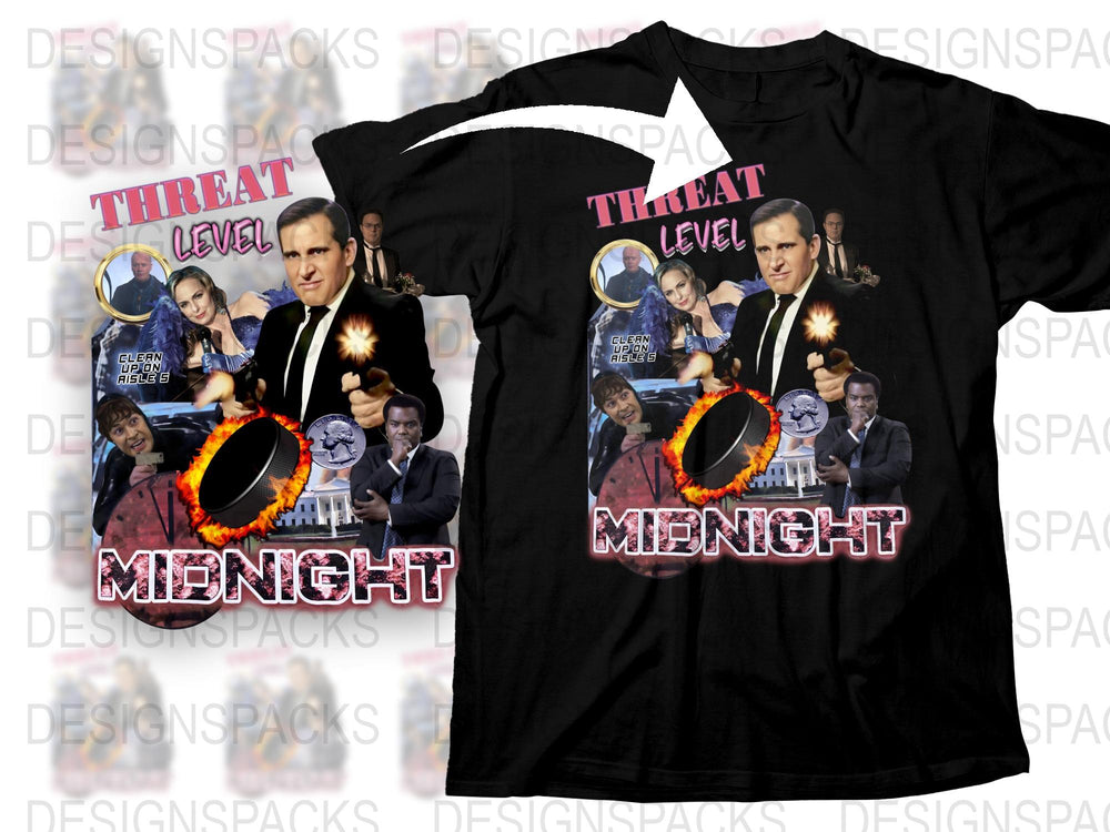 Threat Level Midnight Movie T-Shirt, Funny Office Tee, Michael Scott Graphic Shirt, Unisex Cotton Top