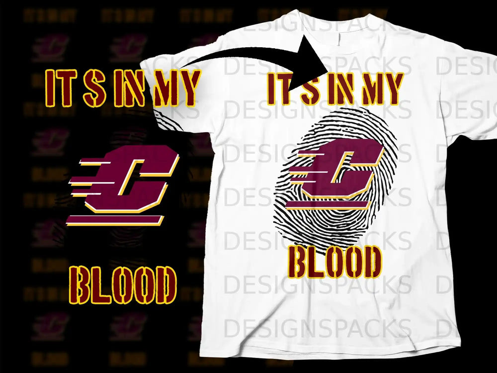 Its In My Blood Fingerprint Logo Shirt