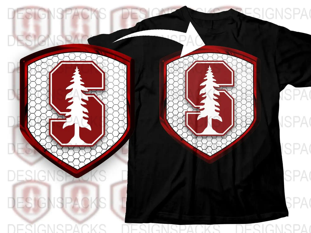 Stanford University Inspired T-Shirt, Red Logo Athletic Design, Unisex College Apparel