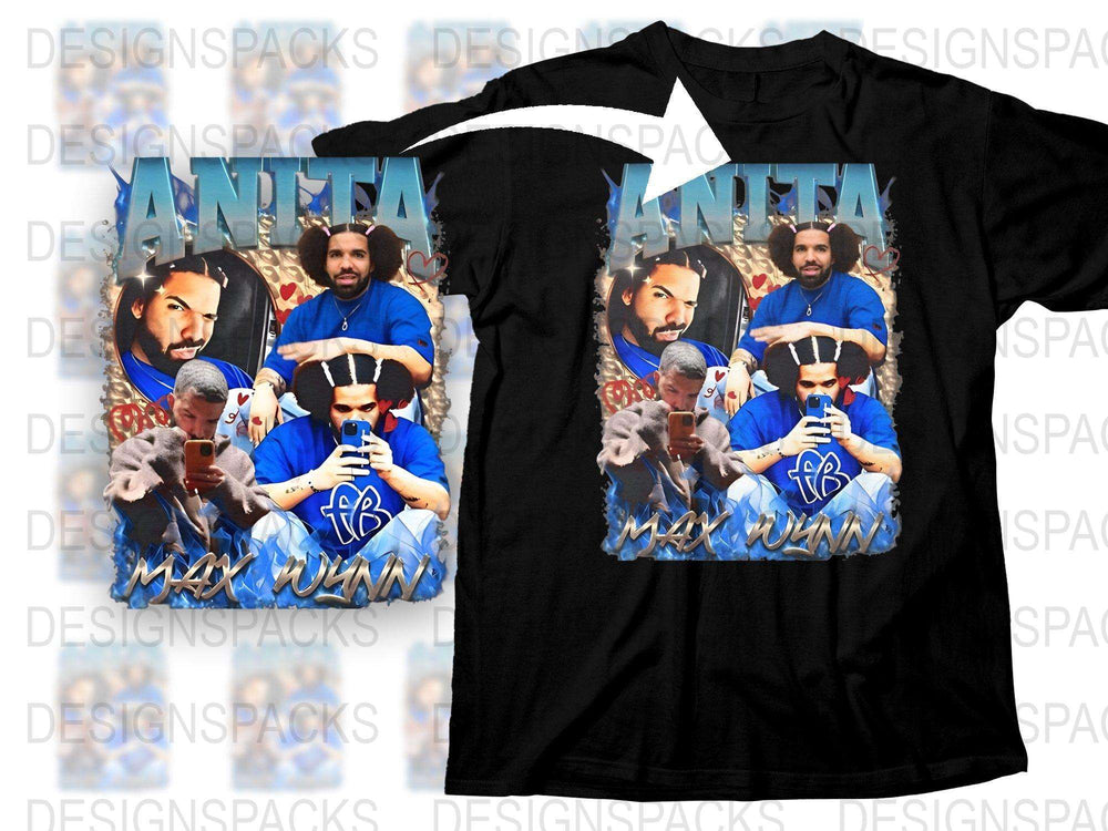 Men's Graphic Tee with Blue Urban Art, Cool HipHop Design, Stylish Casual Streetwear Shirt