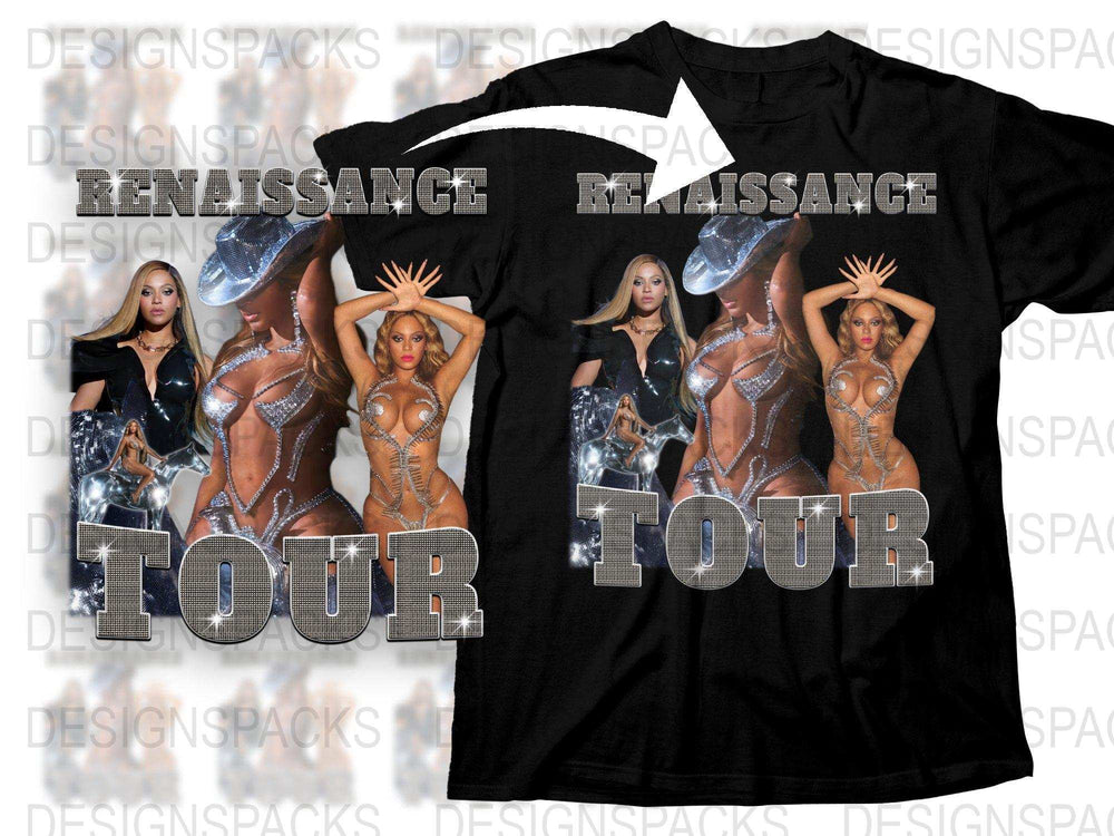 Renaissance Tour Inspired Graphic T-Shirt, Concert Tee, Music Fan Merchandise, Bold Letter Design